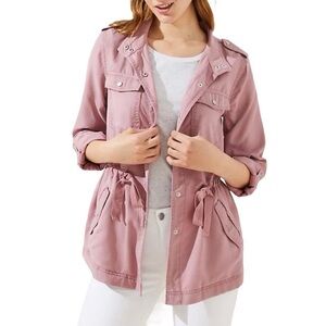 Ann Taylor LOFT Pink Utility Jacket Size M
